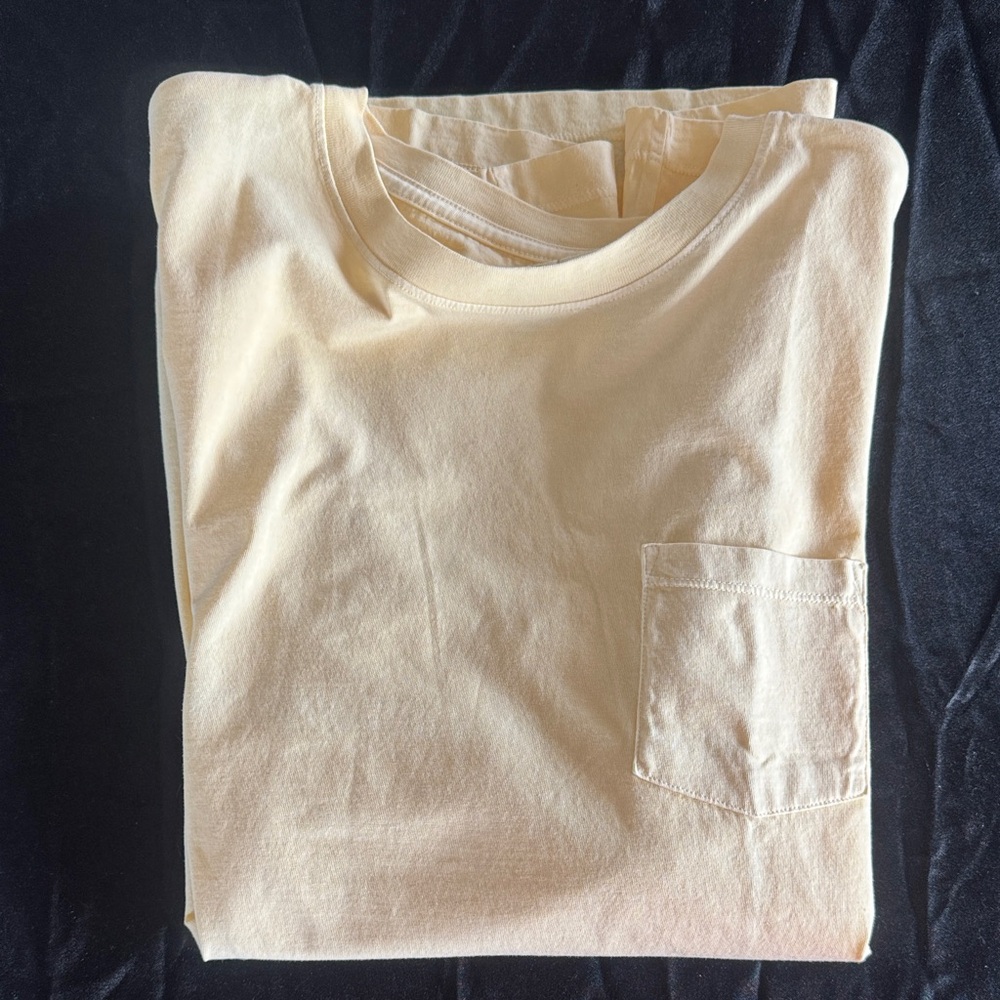 George Cream Short Sleeve Pocket Tee
